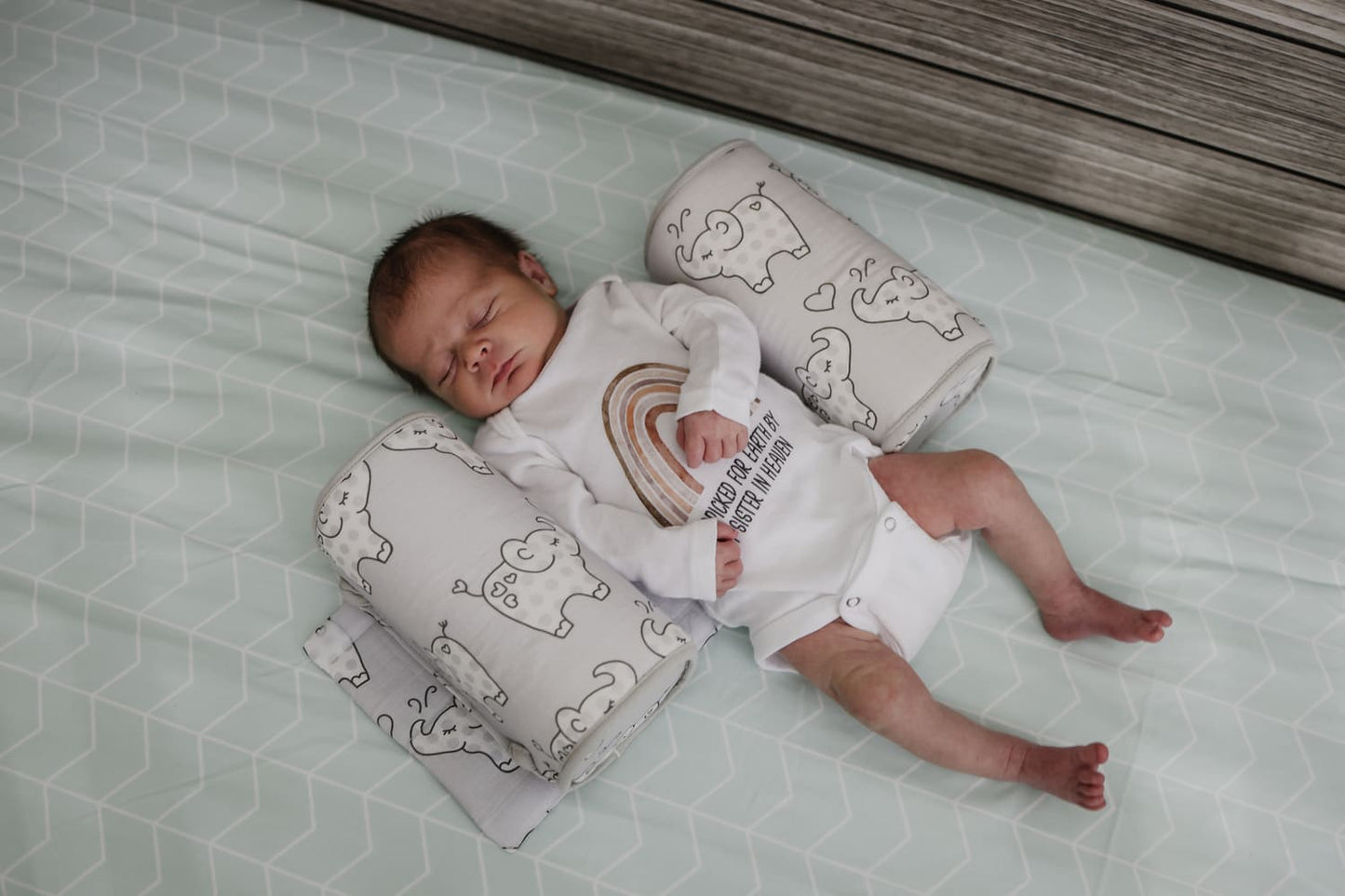 Anti-Roll Baby Pillow | Safe Infant Sleep Positioner | Firm & Comfortable