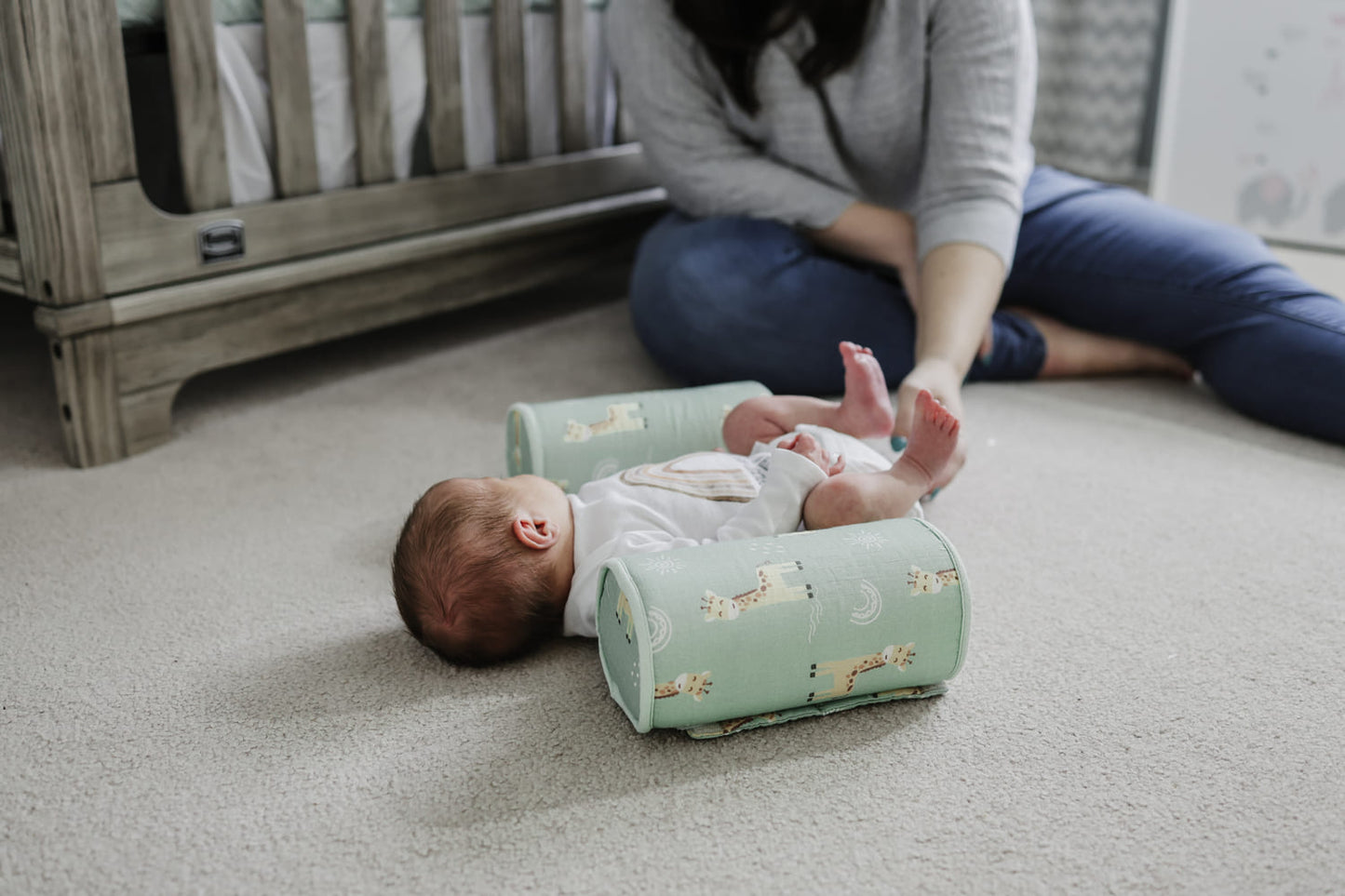 Anti-Roll Baby Pillow | Safe Infant Sleep Positioner | Firm & Comfortable