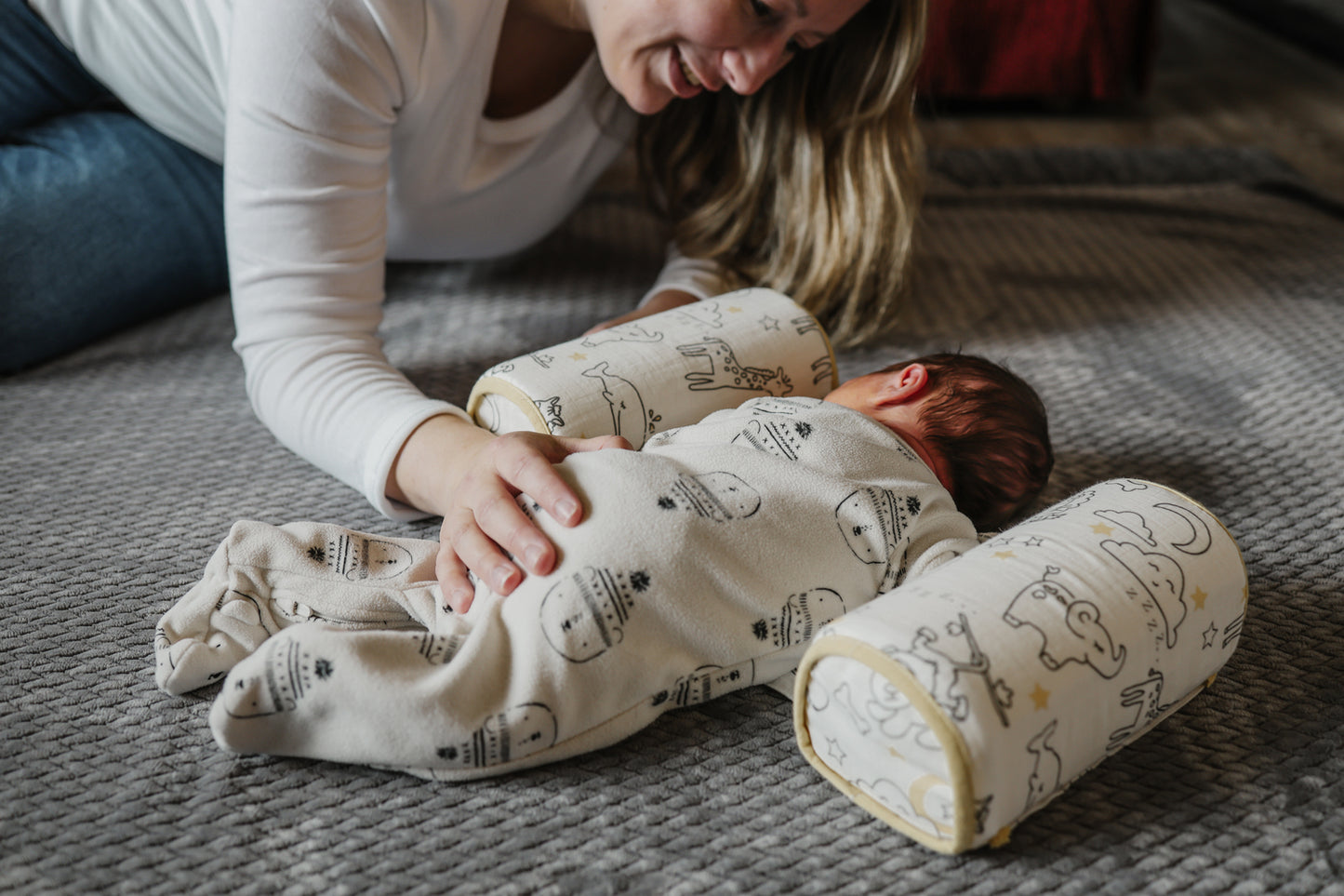 Anti-Roll Baby Pillow | Safe Infant Sleep Positioner | Firm & Comfortable